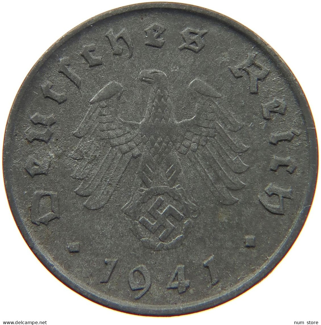 GERMANY 10 REICHSPFENNIG 1941 A #s095 0025 - 10 Reichspfennig