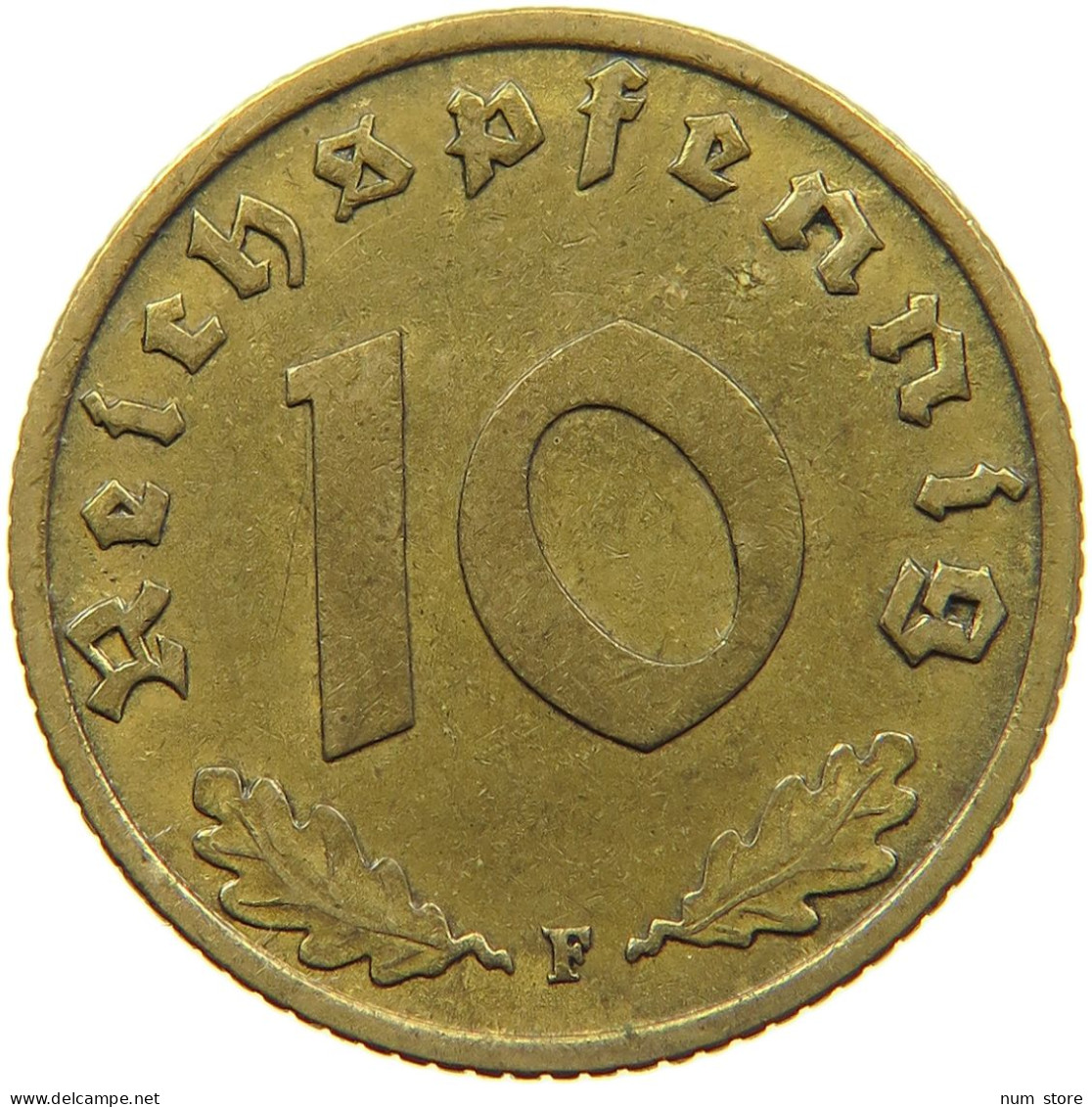 GERMANY 10 REICHSPFENNIG 1939 F #s095 0103 - 10 Reichspfennig