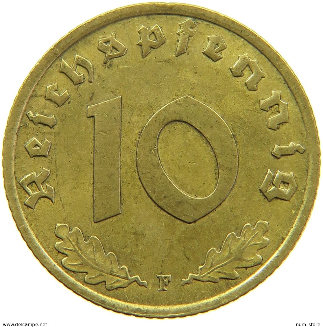 GERMANY 10 REICHSPFENNIG 1939 F #s095 0175 - 10 Reichspfennig