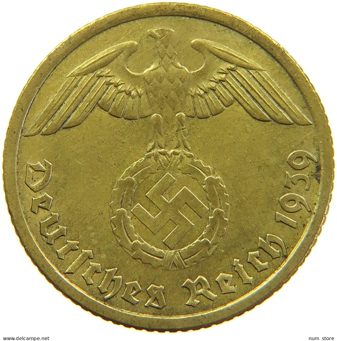 GERMANY 10 REICHSPFENNIG 1939 F #s095 0175 - 10 Reichspfennig