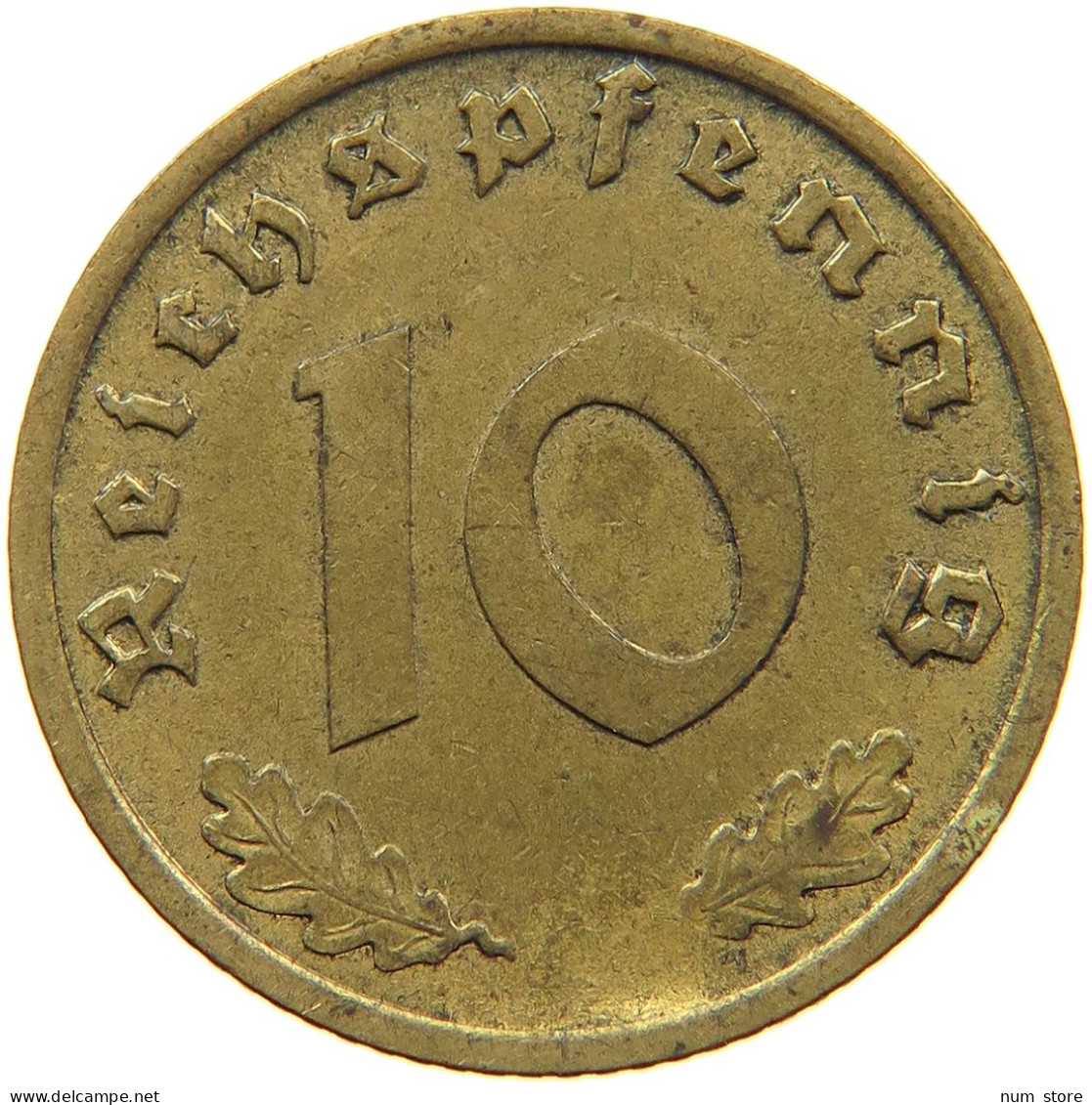 GERMANY 10 REICHSPFENNIG 1939 WEAK STRUCK #s095 0109 - 10 Reichspfennig