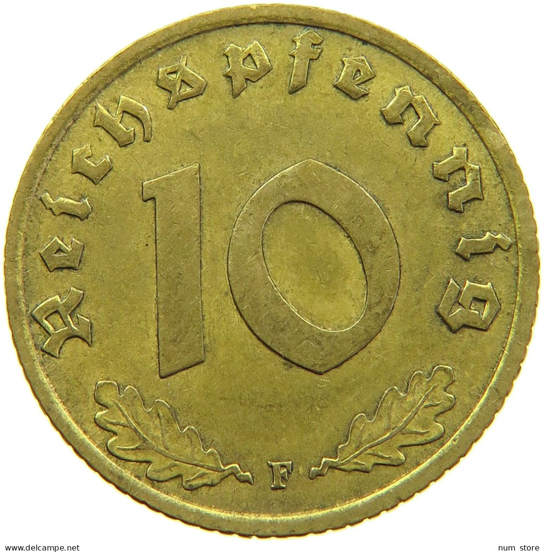 GERMANY 10 REICHSPFENNIG 1939 F #s095 0163 - 10 Reichspfennig