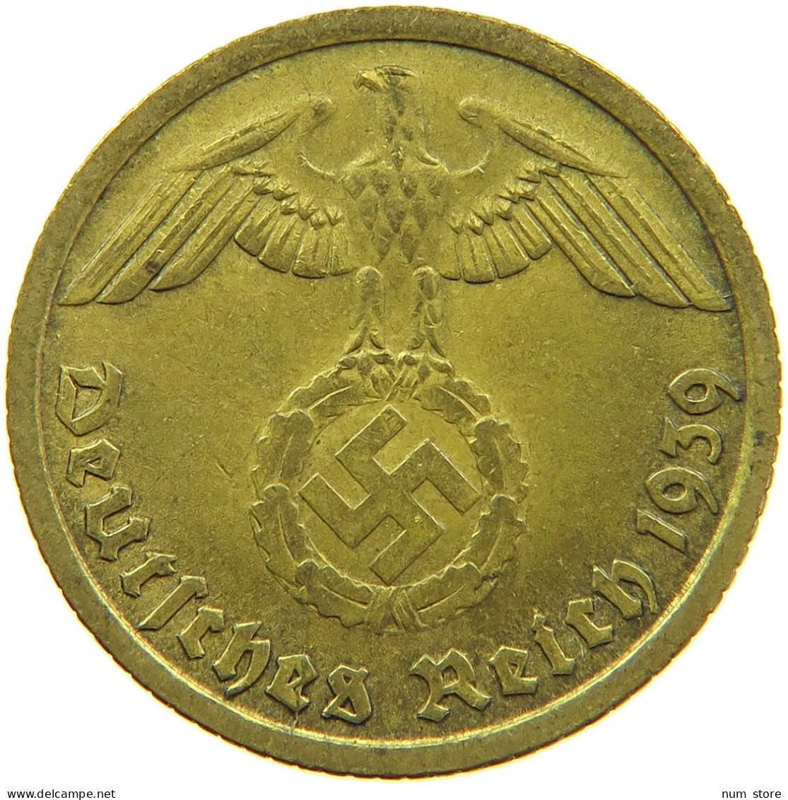 GERMANY 10 REICHSPFENNIG 1939 D #s095 0139 - 10 Reichspfennig