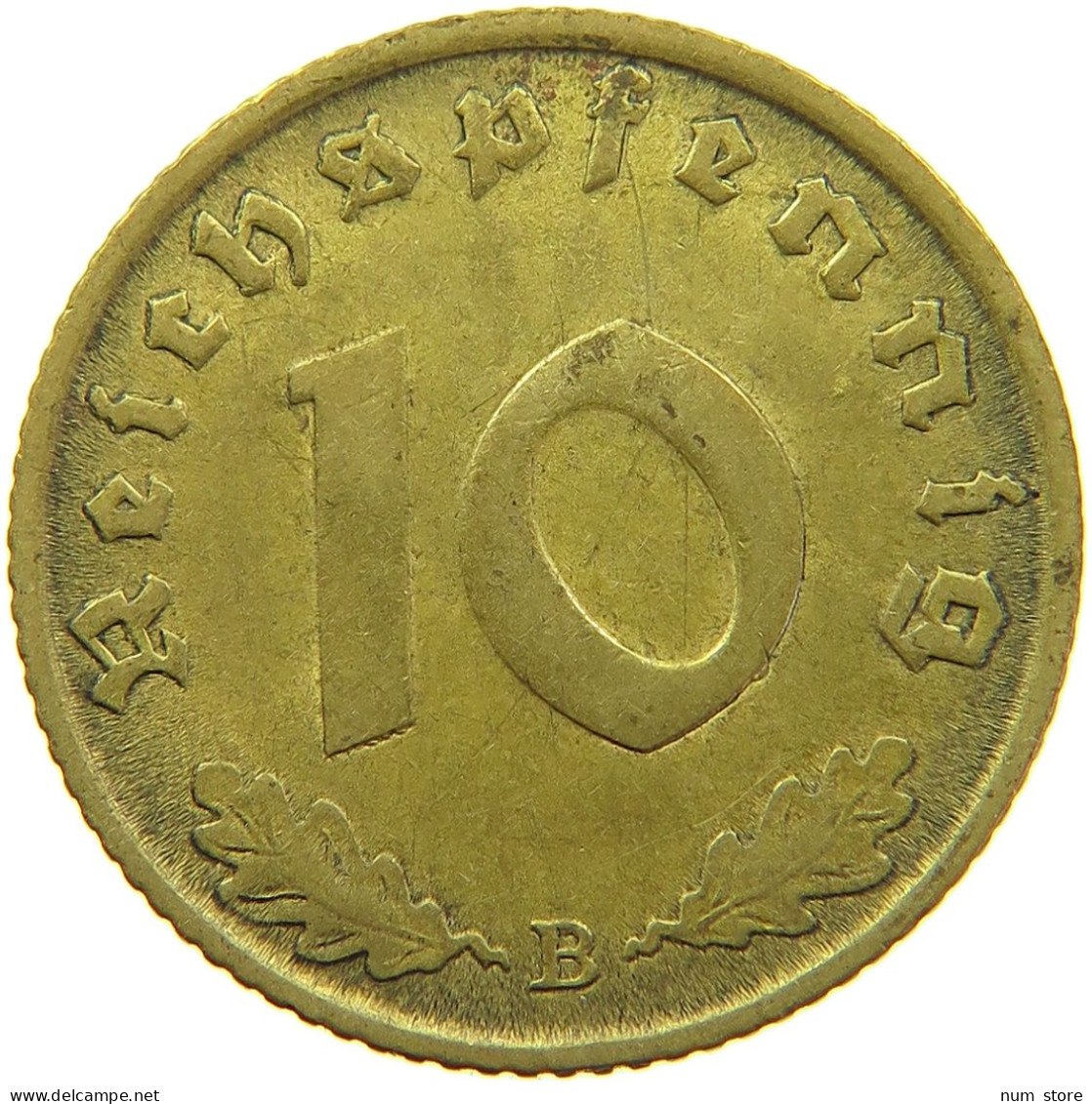 GERMANY 10 REICHSPFENNIG 1939 B #s095 0149 - 10 Reichspfennig