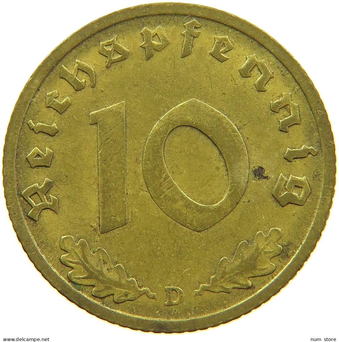 GERMANY 10 REICHSPFENNIG 1938 D #s095 0137 - 10 Reichspfennig