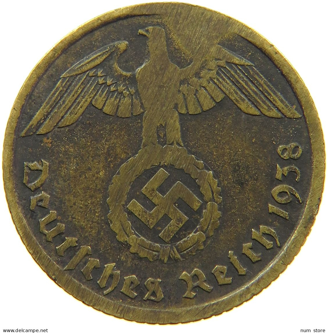 GERMANY 10 REICHSPFENNIG 1938 A #s095 0173 - 10 Reichspfennig