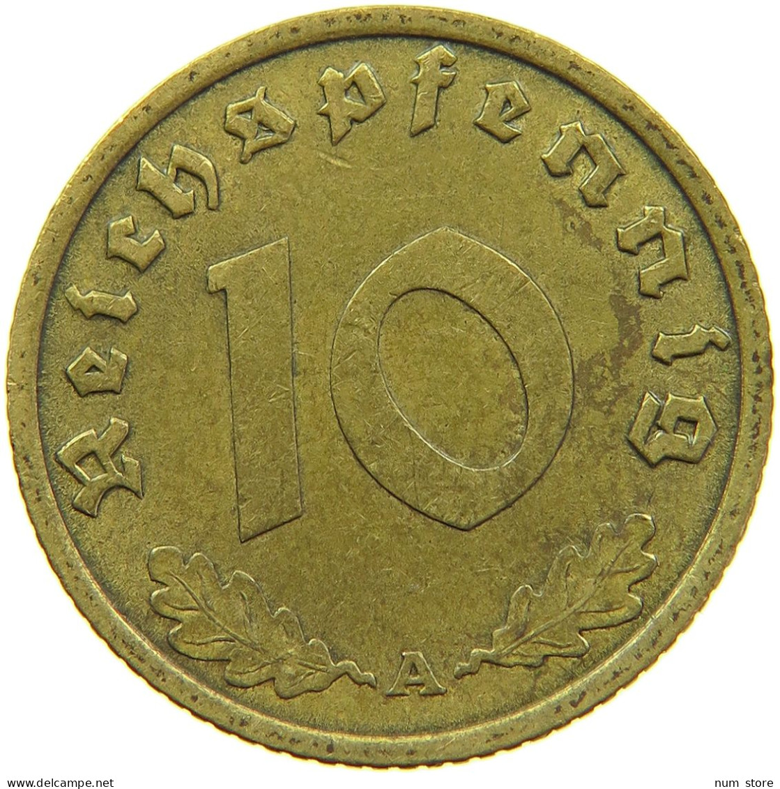 GERMANY 10 REICHSPFENNIG 1938 A #s095 0157 - 10 Reichspfennig