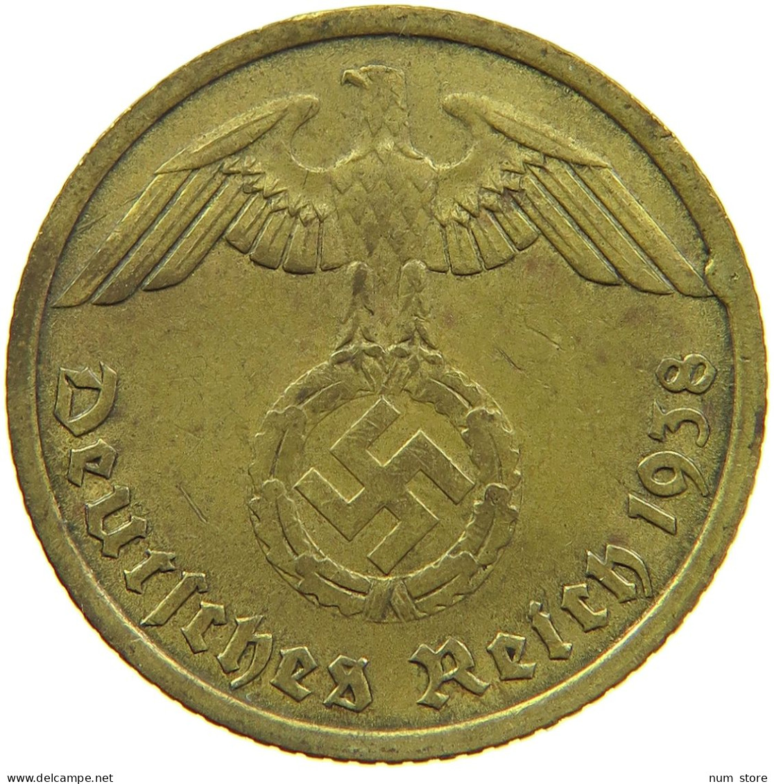 GERMANY 10 REICHSPFENNIG 1938 A #s095 0157 - 10 Reichspfennig