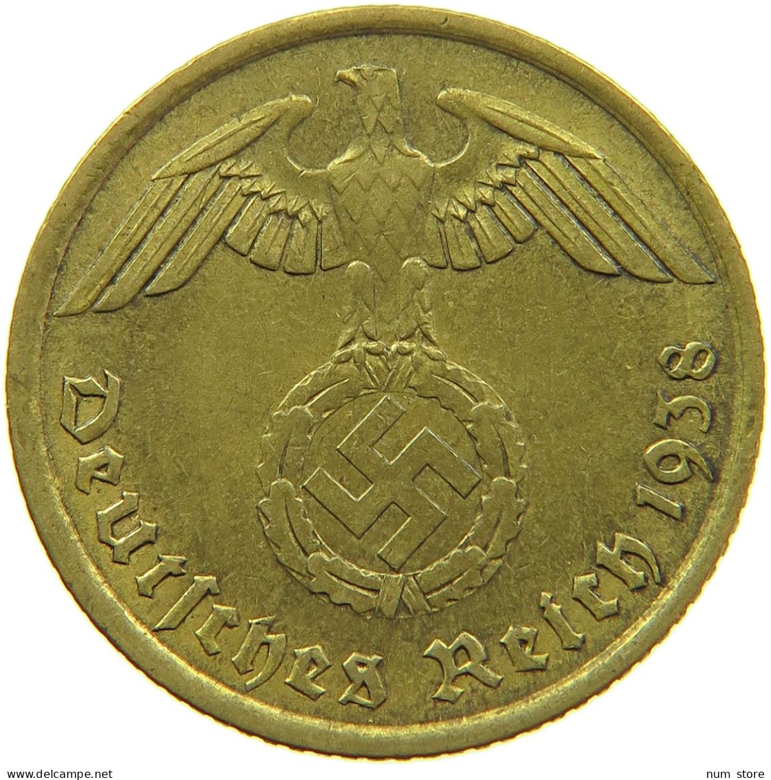 GERMANY 10 REICHSPFENNIG 1938 A #s095 0131 - 10 Reichspfennig