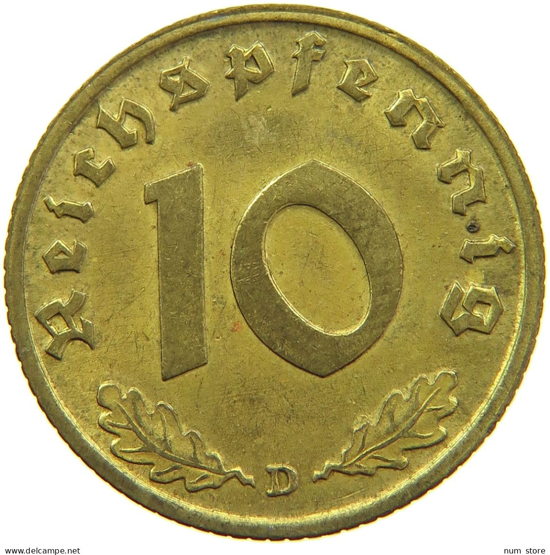 GERMANY 10 REICHSPFENNIG 1937 D #s095 0127 - 10 Reichspfennig