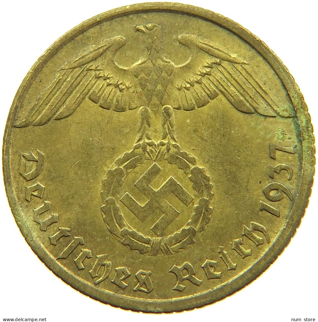 GERMANY 10 REICHSPFENNIG 1937 D #s095 0127 - 10 Reichspfennig