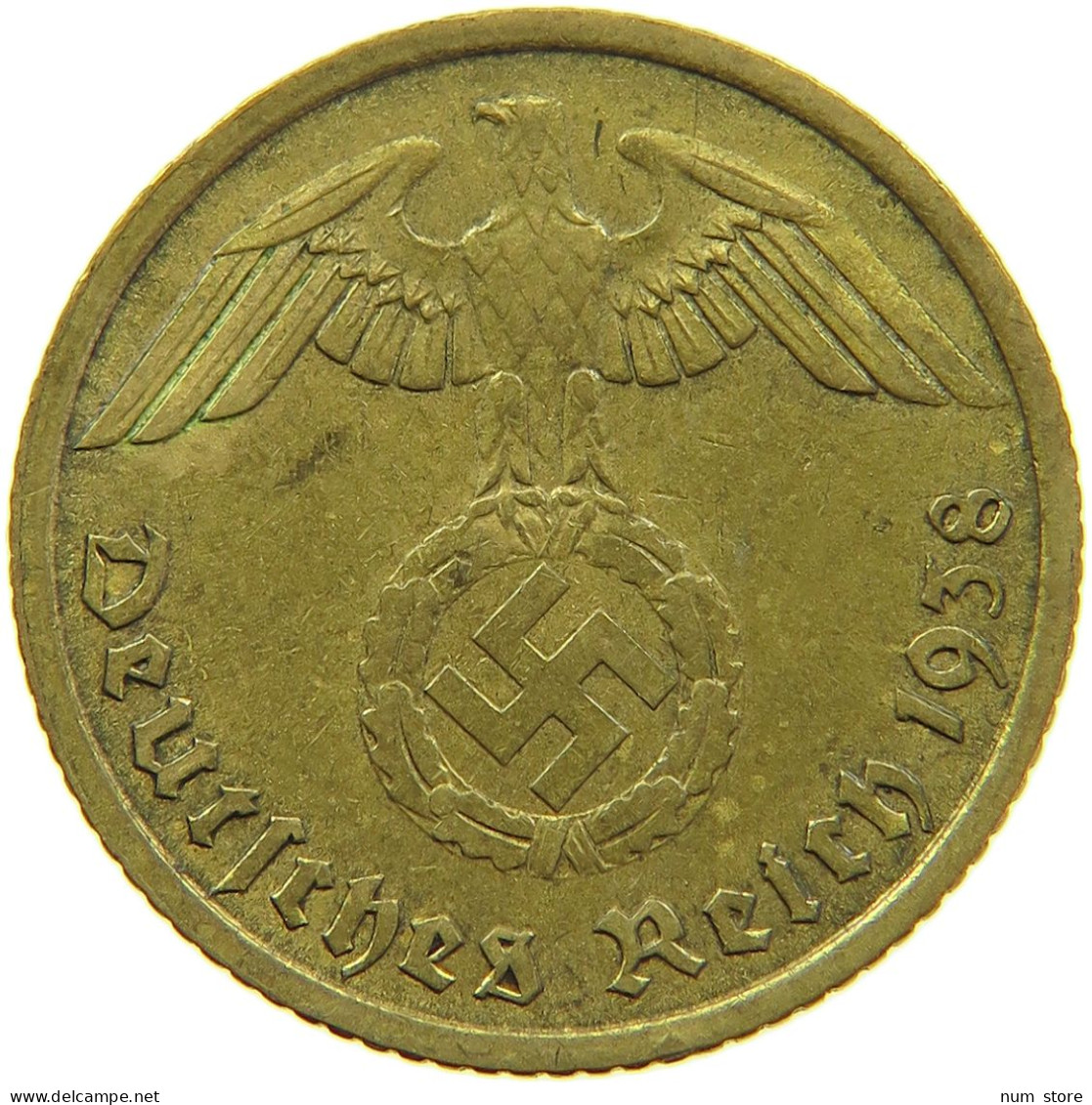 GERMANY 10 REICHSPFENNIG 1938 A #s095 0161 - 10 Reichspfennig