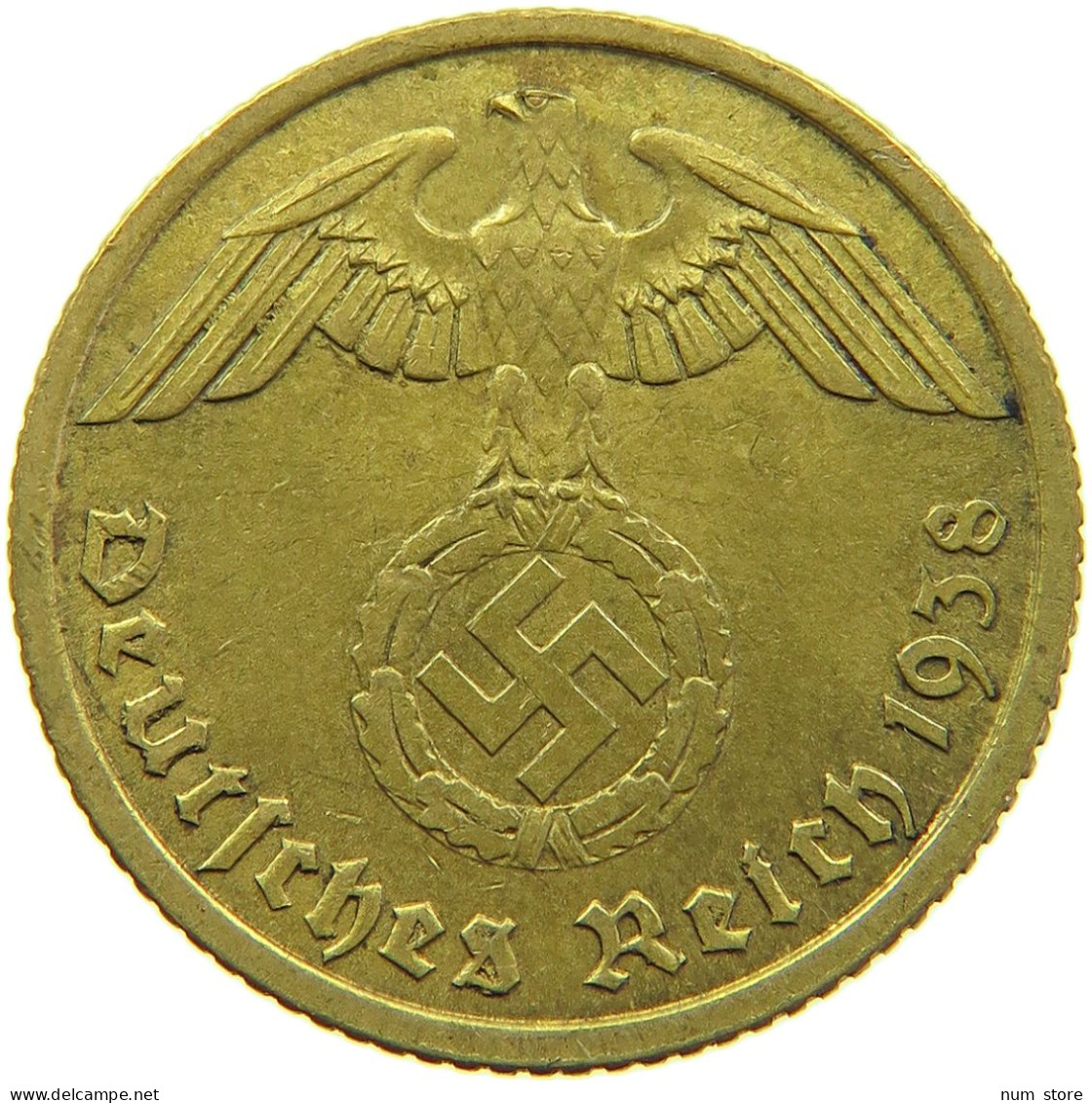 GERMANY 10 REICHSPFENNIG 1938 A #s095 0151 - 10 Reichspfennig