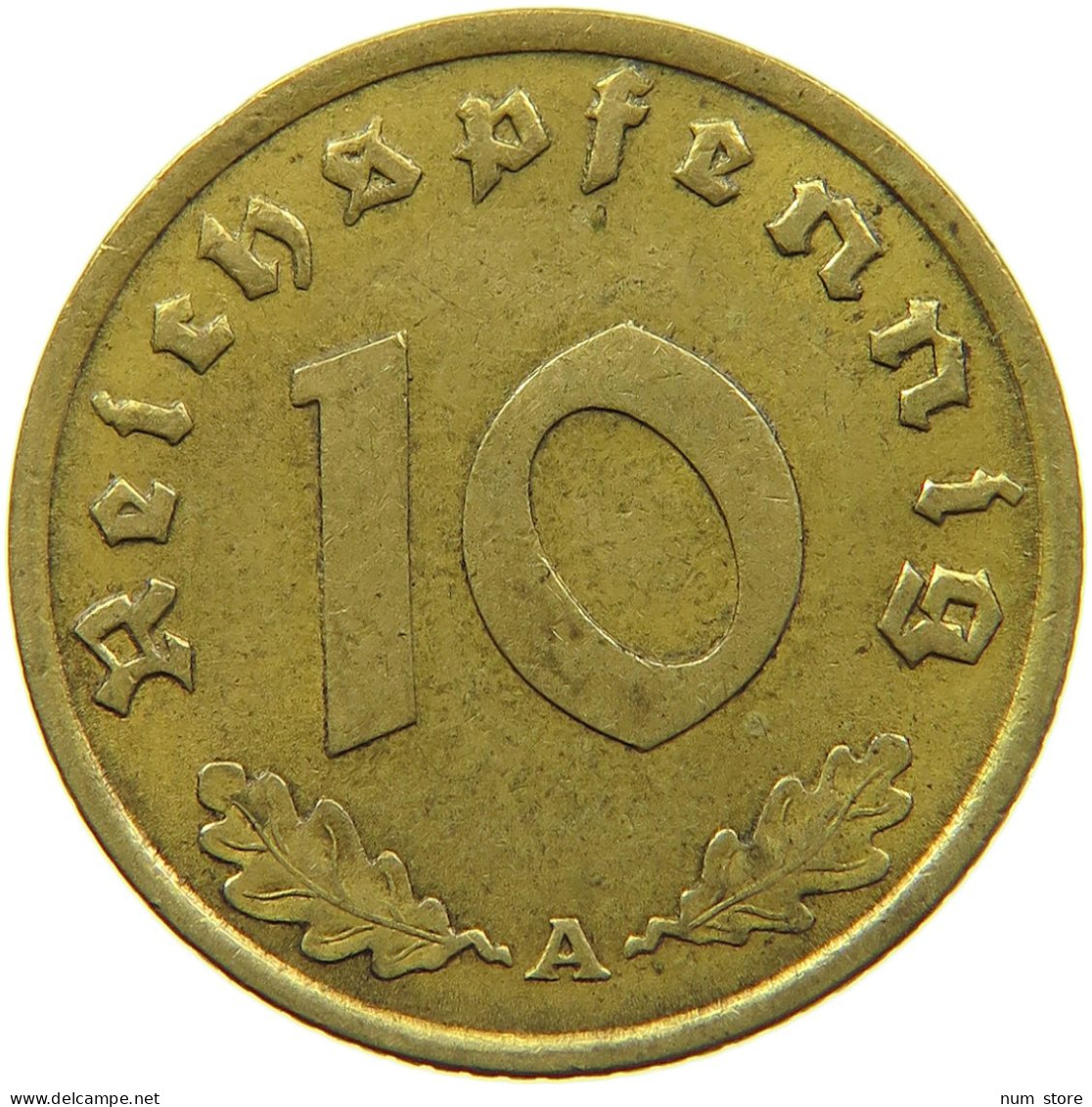 GERMANY 10 REICHSPFENNIG 1938 A #s095 0107 - 10 Reichspfennig