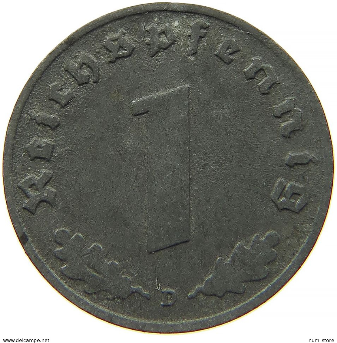 GERMANY 1 REICHSPFENNIG 1944 D #s091 1145 - 1 Reichspfennig