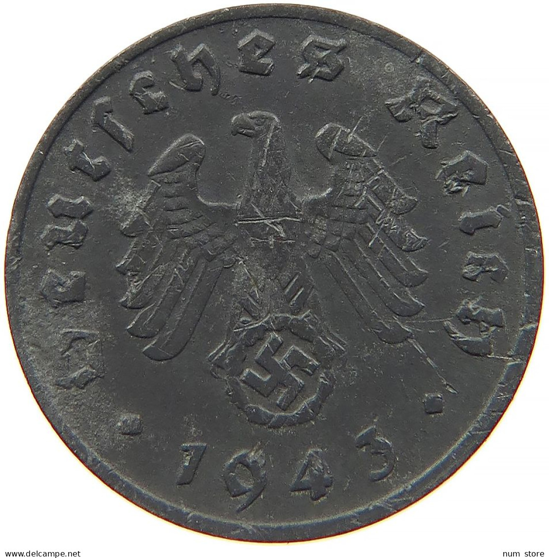 GERMANY 1 REICHSPFENNIG 1943 G #s091 1045 - 1 Reichspfennig