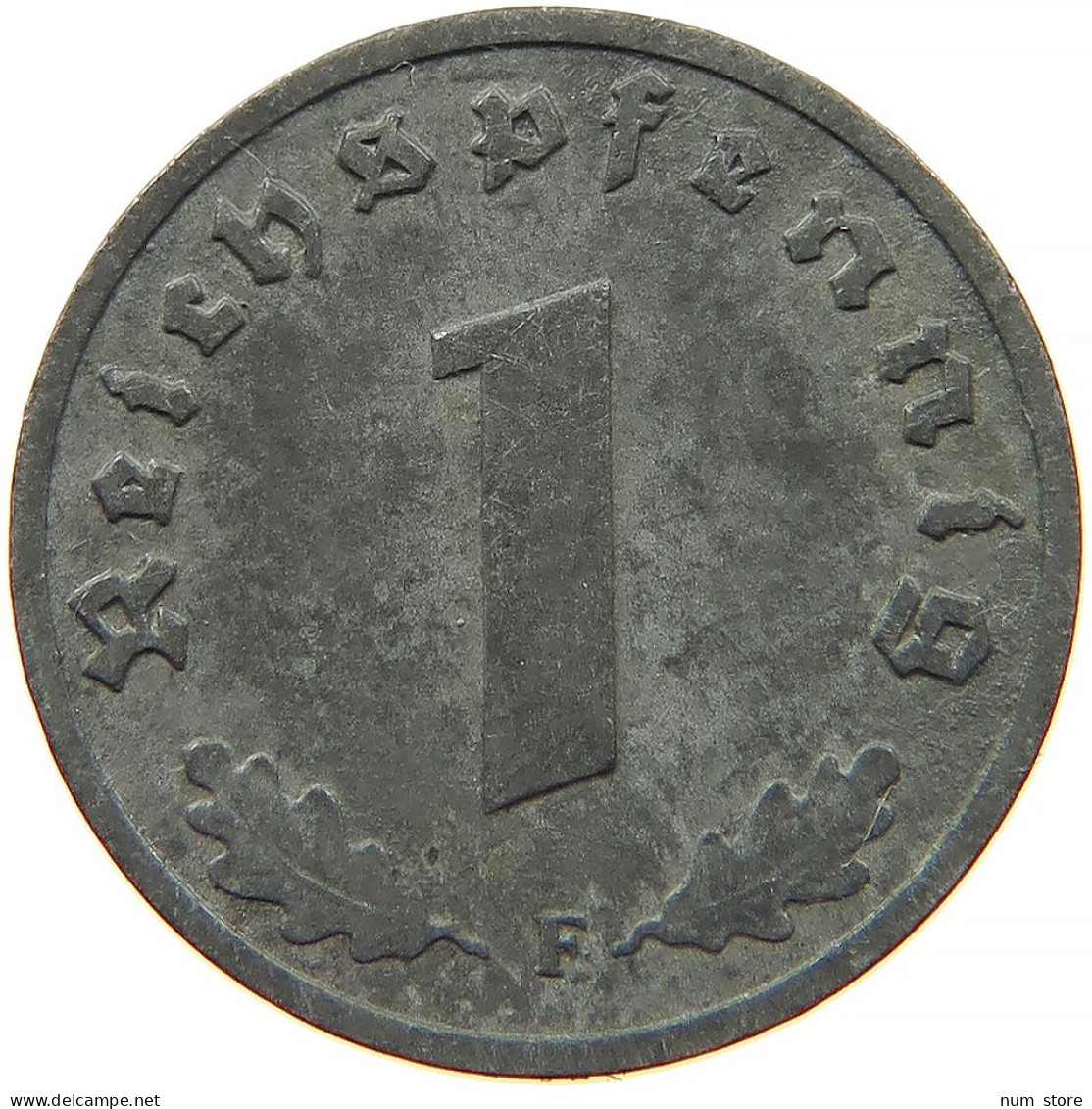 GERMANY 1 REICHSPFENNIG 1943 F #s091 1085 - 1 Reichspfennig