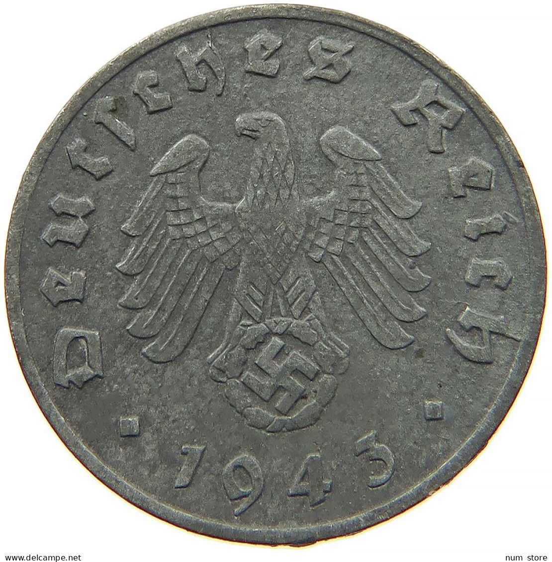 GERMANY 1 REICHSPFENNIG 1943 G #s091 1127 - 1 Reichspfennig