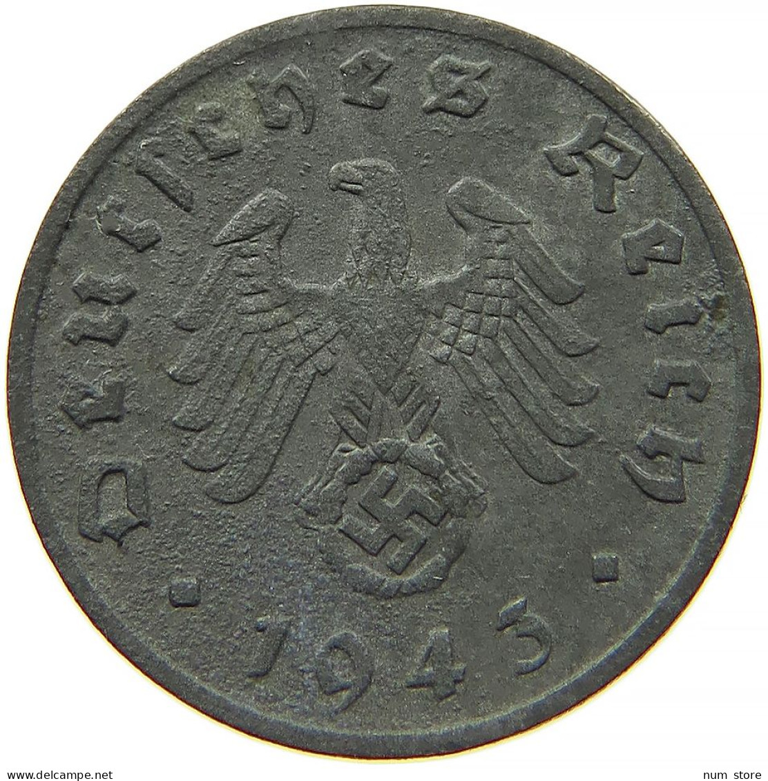 GERMANY 1 REICHSPFENNIG 1943 F #s091 1165 - 1 Reichspfennig