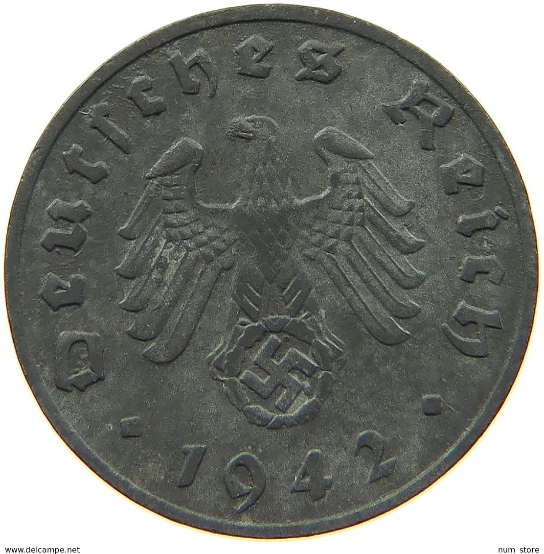 GERMANY 1 REICHSPFENNIG 1943 F #s091 1167 - 1 Reichspfennig