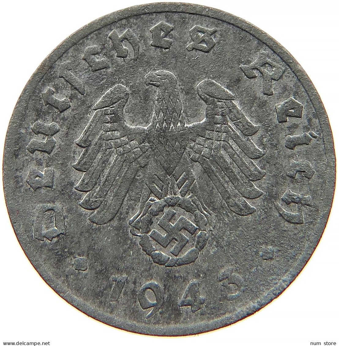 GERMANY 1 REICHSPFENNIG 1943 F #s091 1031 - 1 Reichspfennig