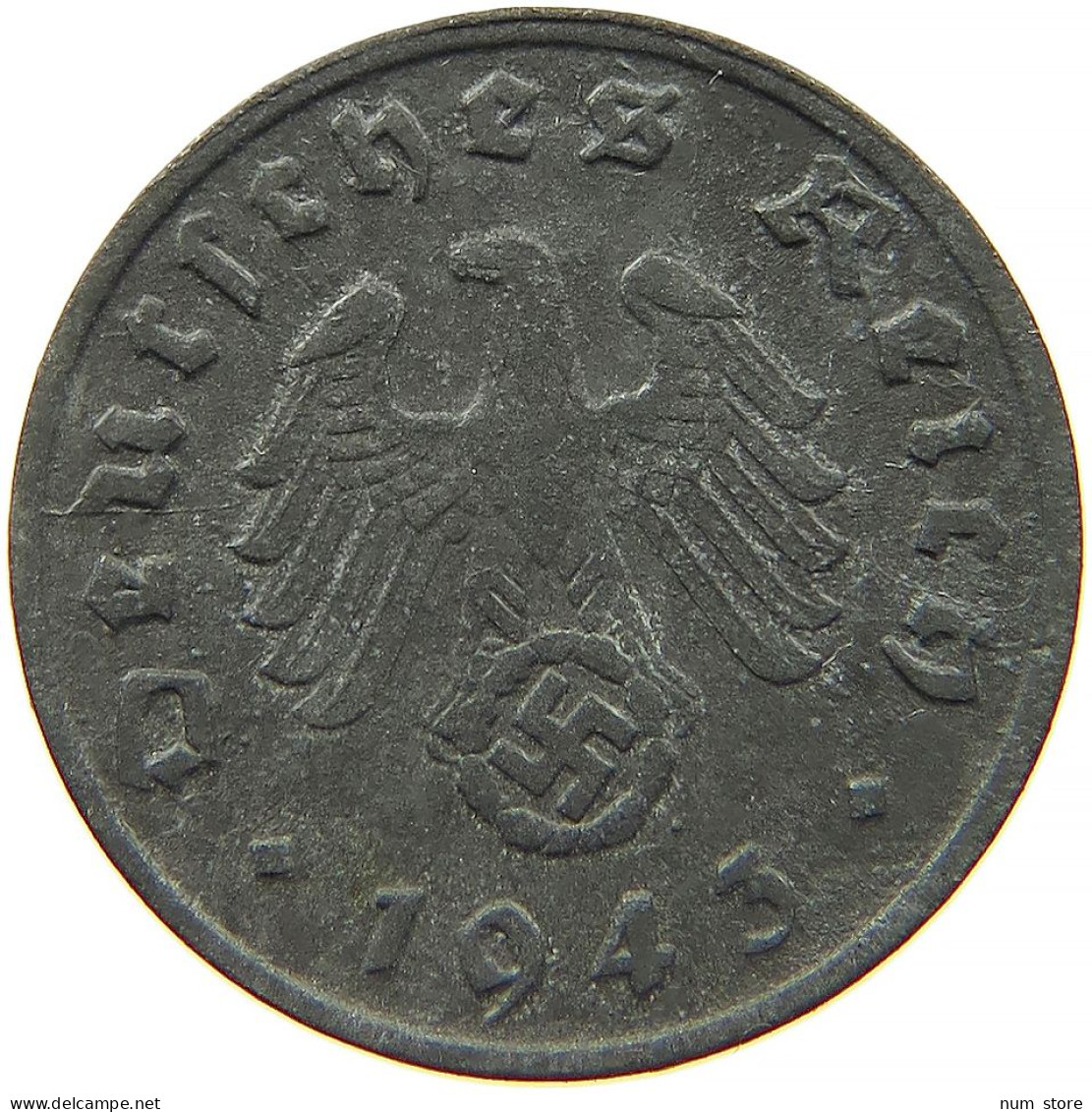 GERMANY 1 REICHSPFENNIG 1943 D #s091 1159 - 1 Reichspfennig