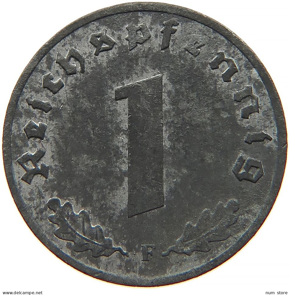 GERMANY 1 REICHSPFENNIG 1943 F #s091 1023 - 1 Reichspfennig