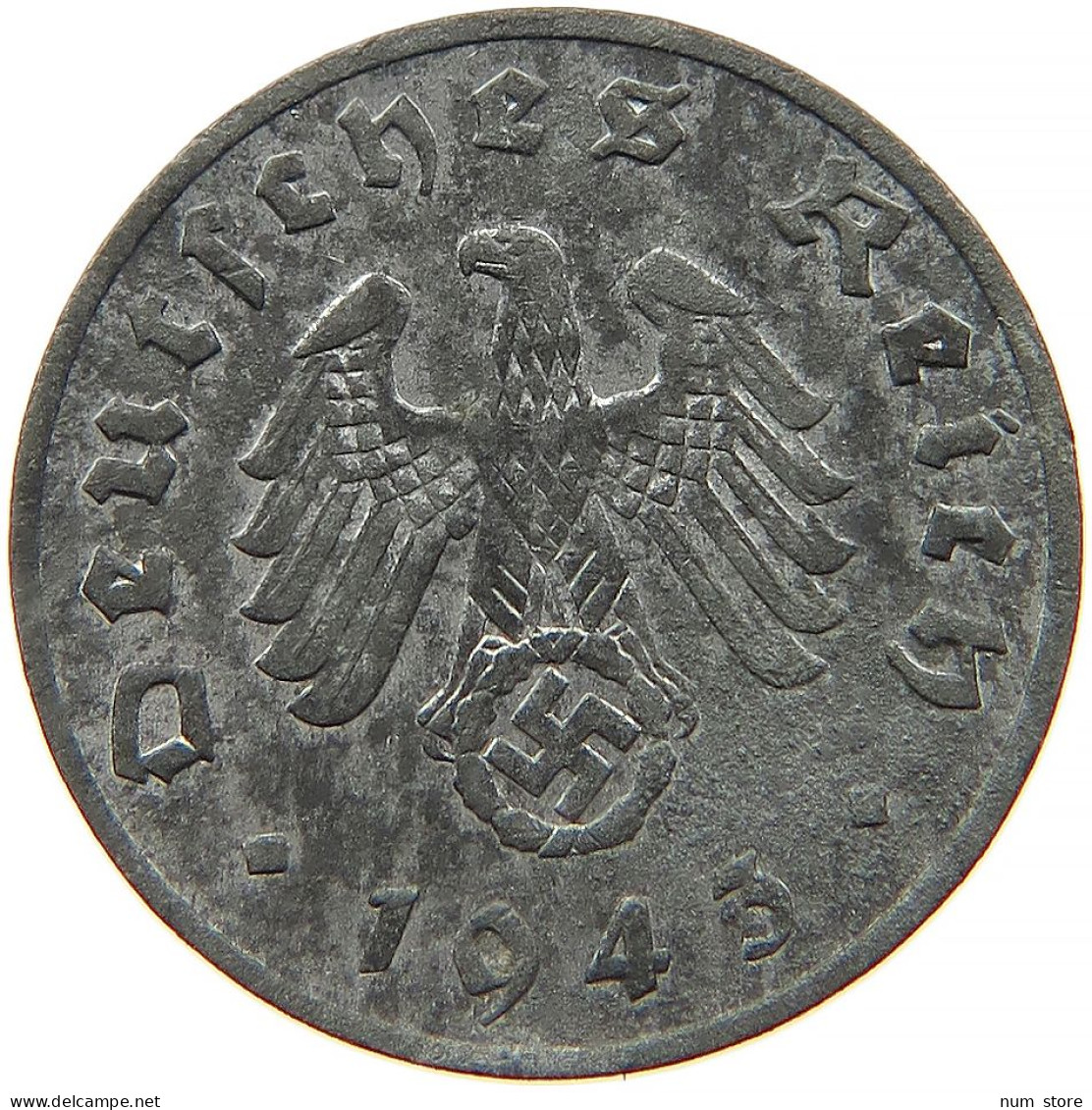 GERMANY 1 REICHSPFENNIG 1943 F #s091 1023 - 1 Reichspfennig