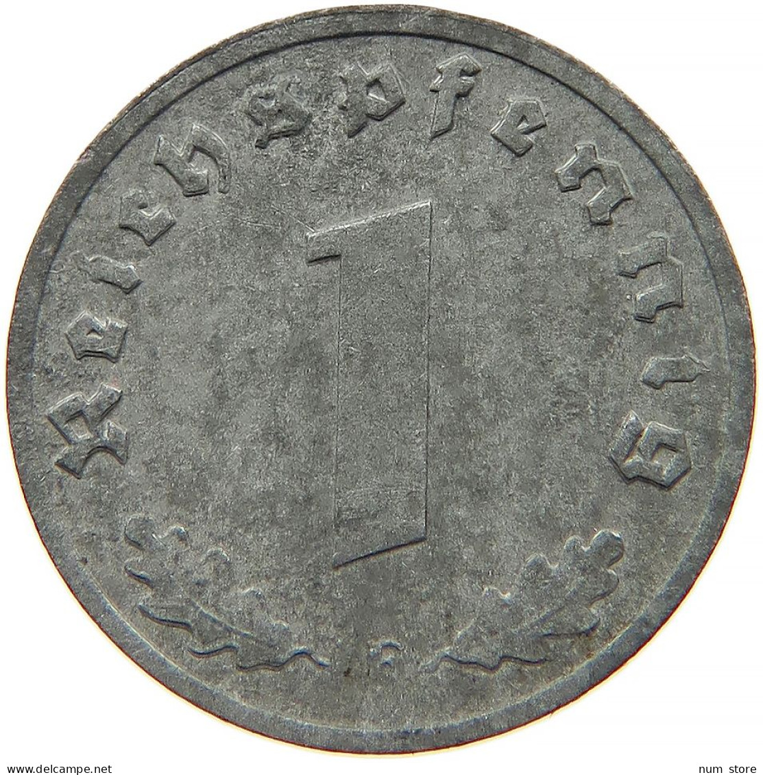 GERMANY 1 REICHSPFENNIG 1943 F #s091 0999 - 1 Reichspfennig