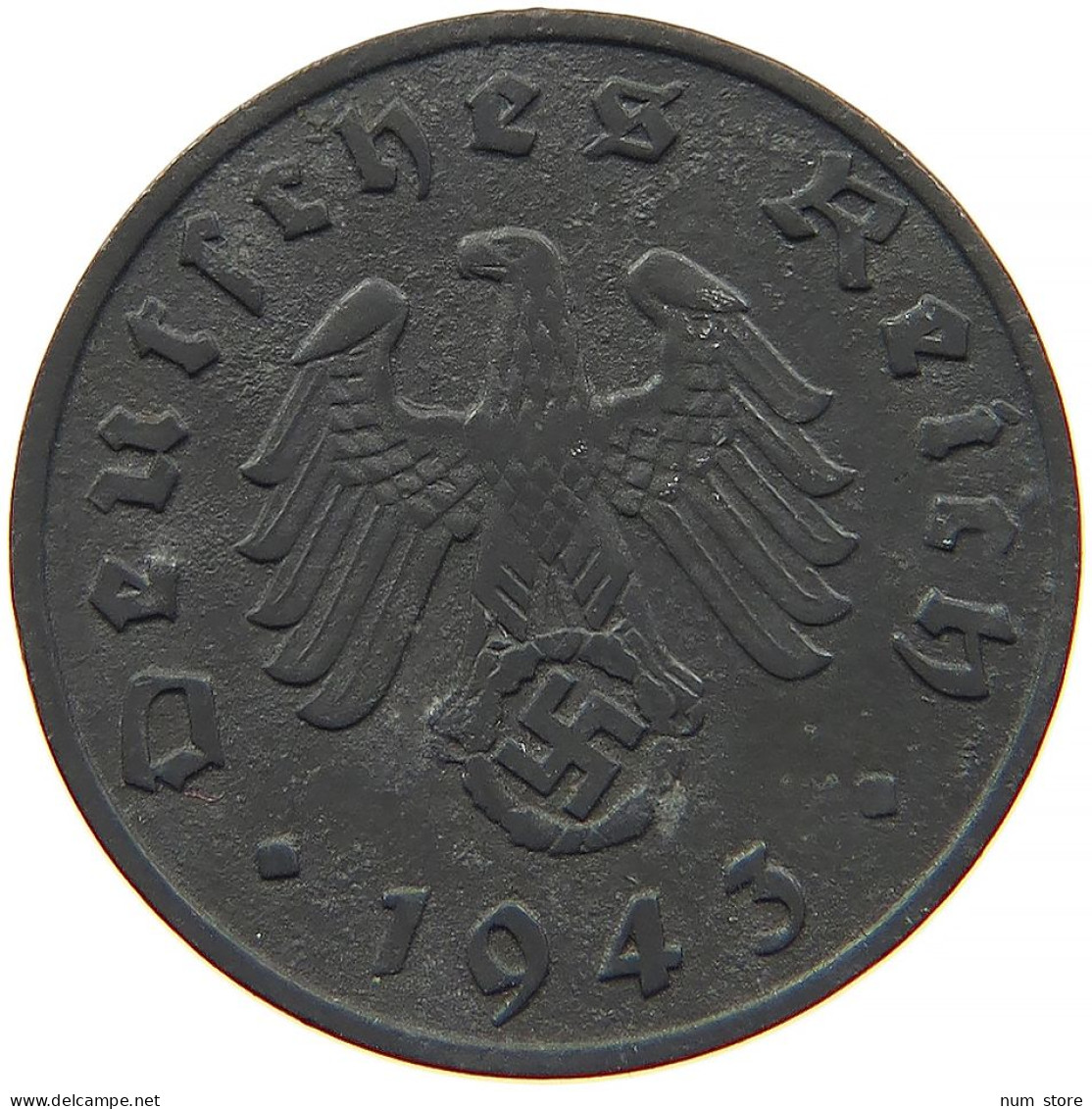 GERMANY 1 REICHSPFENNIG 1943 A #s091 1047 - 1 Reichspfennig