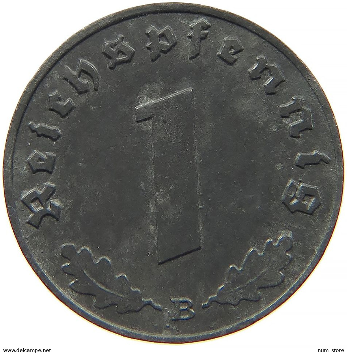 GERMANY 1 REICHSPFENNIG 1943 B #s091 1019 - 1 Reichspfennig