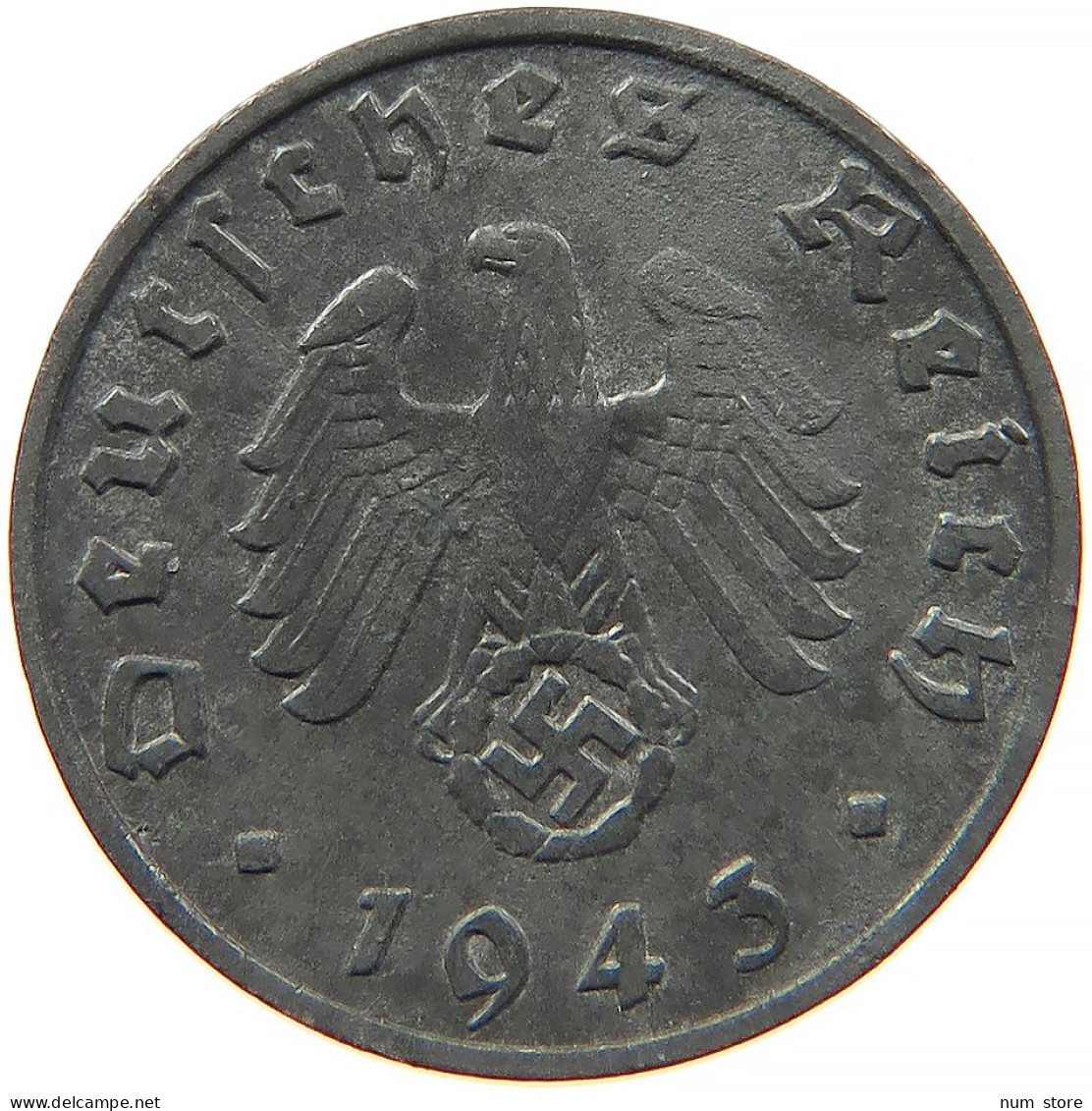 GERMANY 1 REICHSPFENNIG 1943 B #s091 1019 - 1 Reichspfennig