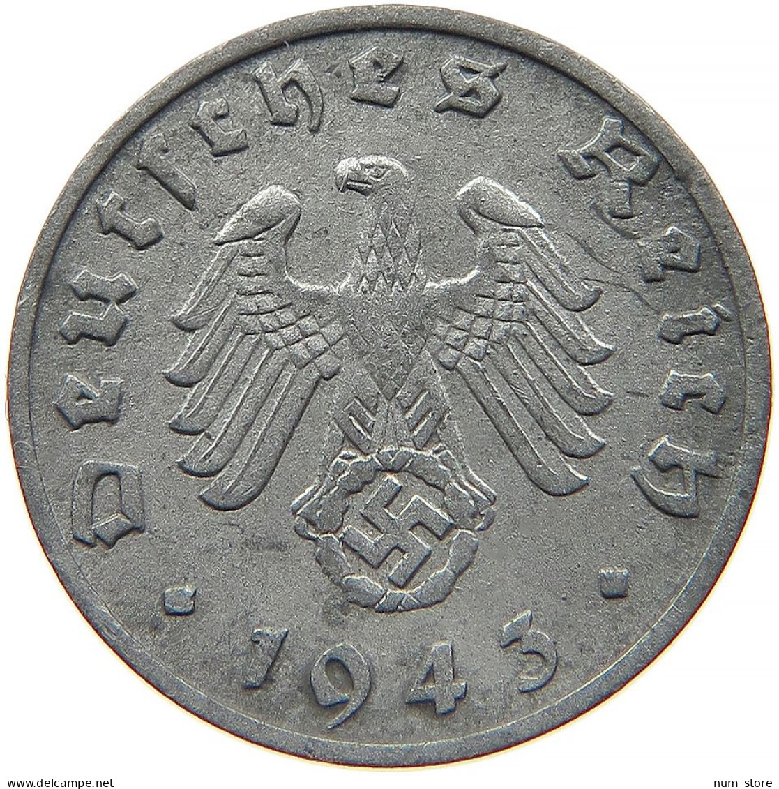 GERMANY 1 REICHSPFENNIG 1943 B #s091 1015 - 1 Reichspfennig