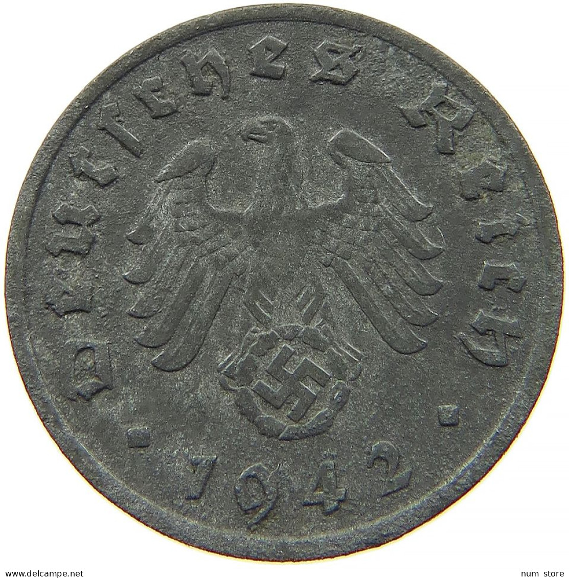 GERMANY 1 REICHSPFENNIG 1942 G #s091 1171 - 1 Reichspfennig