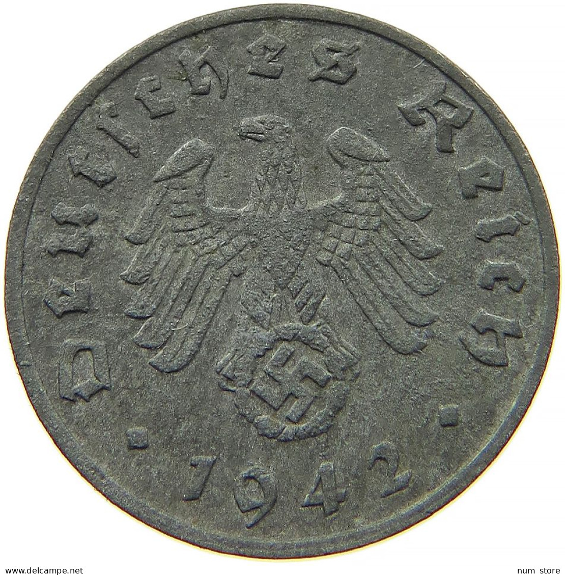 GERMANY 1 REICHSPFENNIG 1942 F #s091 1151 - 1 Reichspfennig