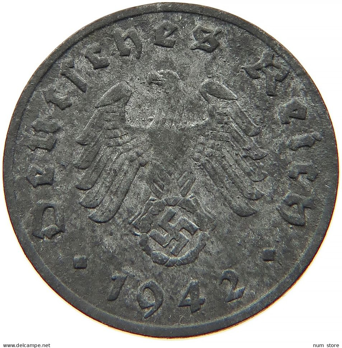 GERMANY 1 REICHSPFENNIG 1942 F #s091 1041 - 1 Reichspfennig