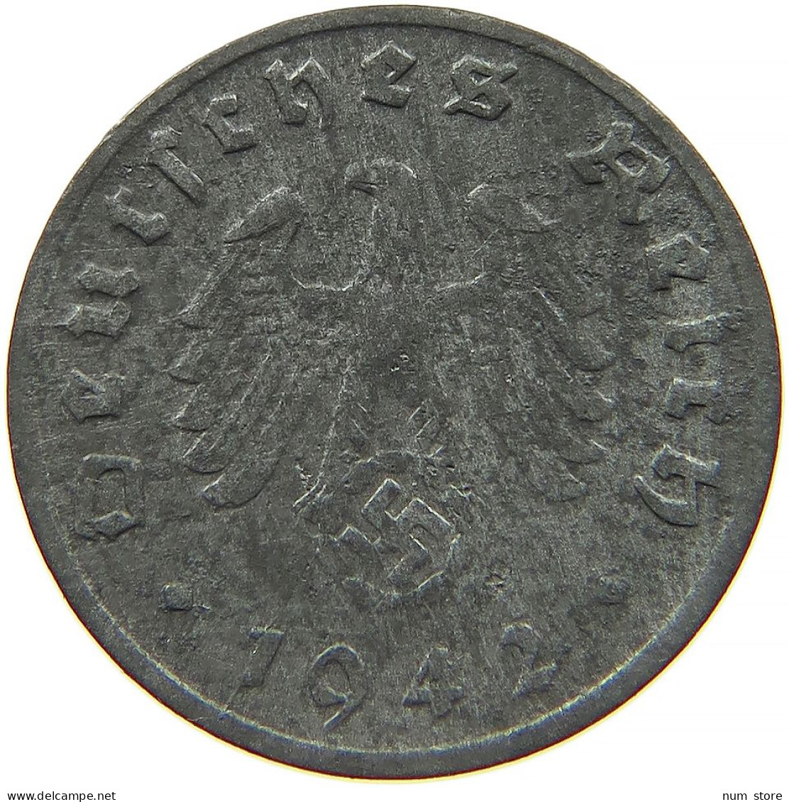 GERMANY 1 REICHSPFENNIG 1942 D #s091 1147 - 1 Reichspfennig