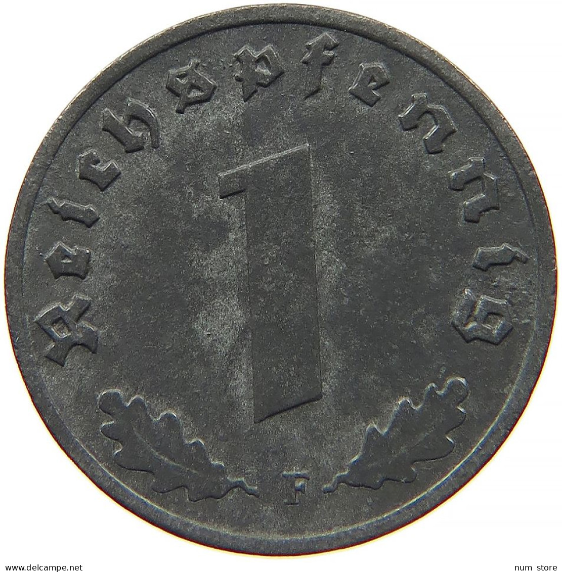 GERMANY 1 REICHSPFENNIG 1942 F #s091 0979 - 1 Reichspfennig