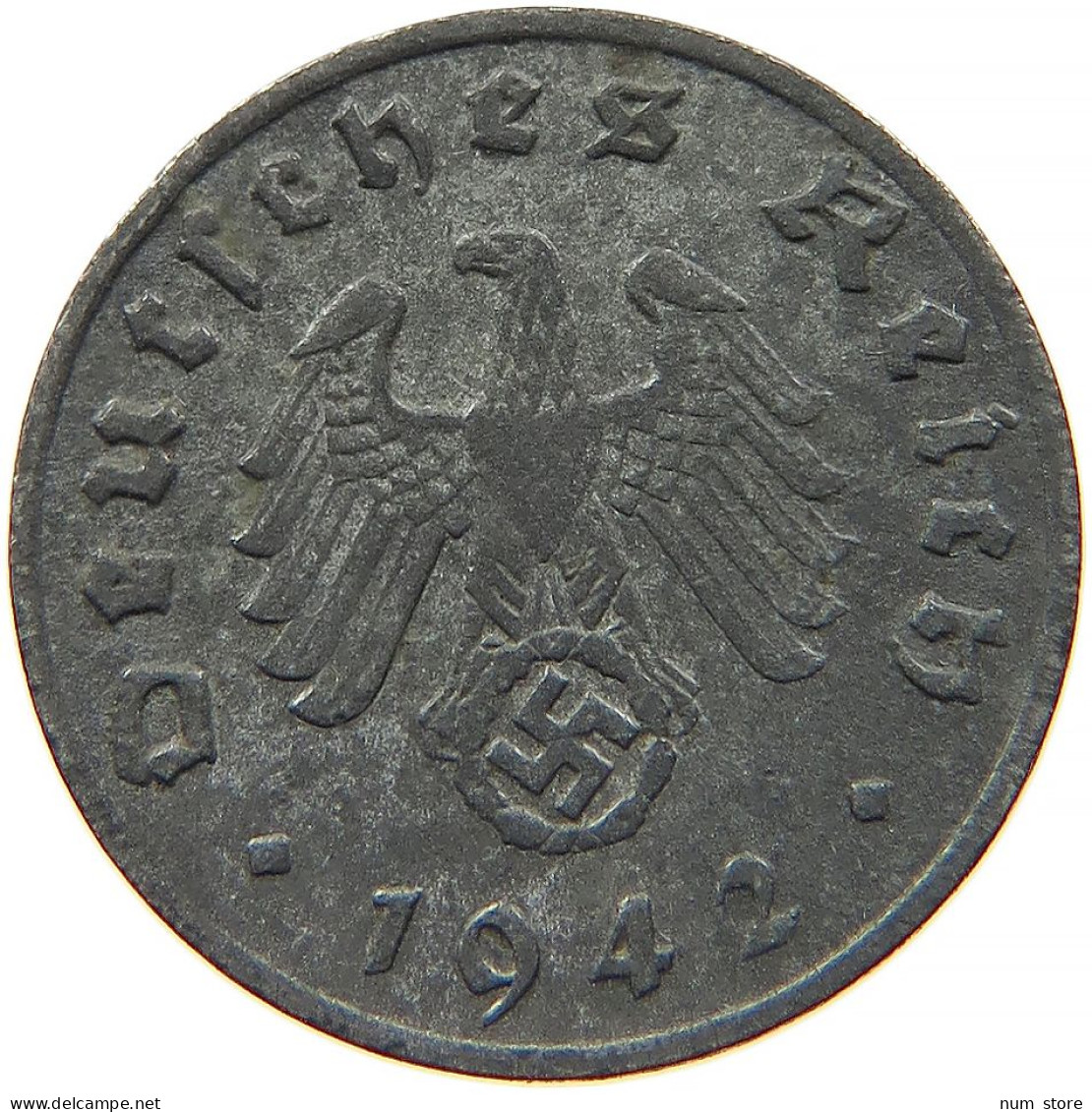 GERMANY 1 REICHSPFENNIG 1942 F #s091 0979 - 1 Reichspfennig