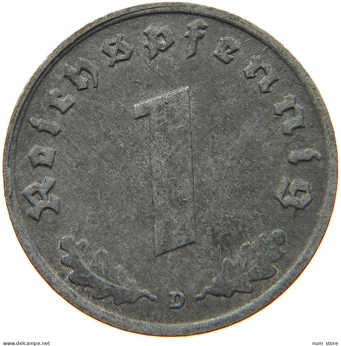 GERMANY 1 REICHSPFENNIG 1942 D #s091 1061 - 1 Reichspfennig