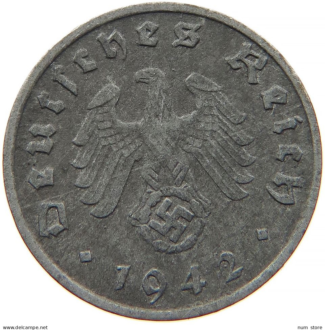 GERMANY 1 REICHSPFENNIG 1942 D #s091 1061 - 1 Reichspfennig