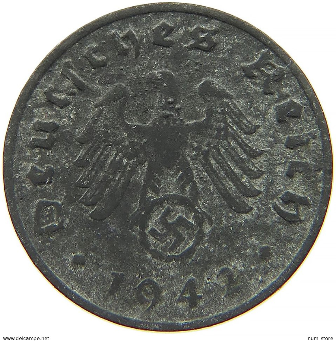 GERMANY 1 REICHSPFENNIG 1942 D #s091 1137 - 1 Reichspfennig