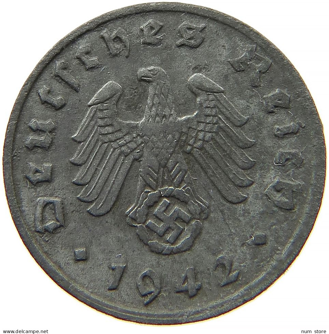 GERMANY 1 REICHSPFENNIG 1942 D #s091 1109 - 1 Reichspfennig