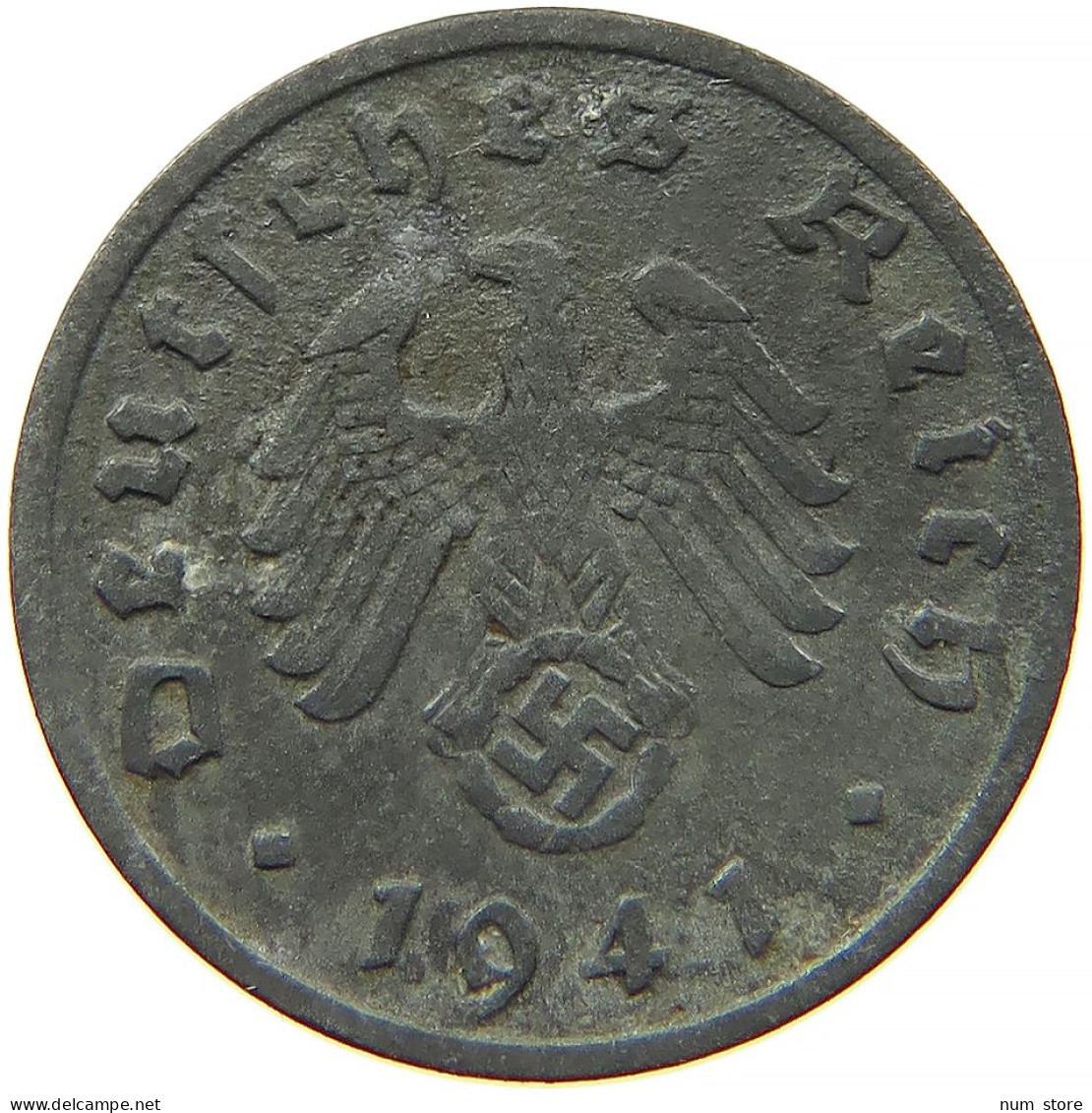 GERMANY 1 REICHSPFENNIG 1941 F #s091 1129 - 1 Reichspfennig