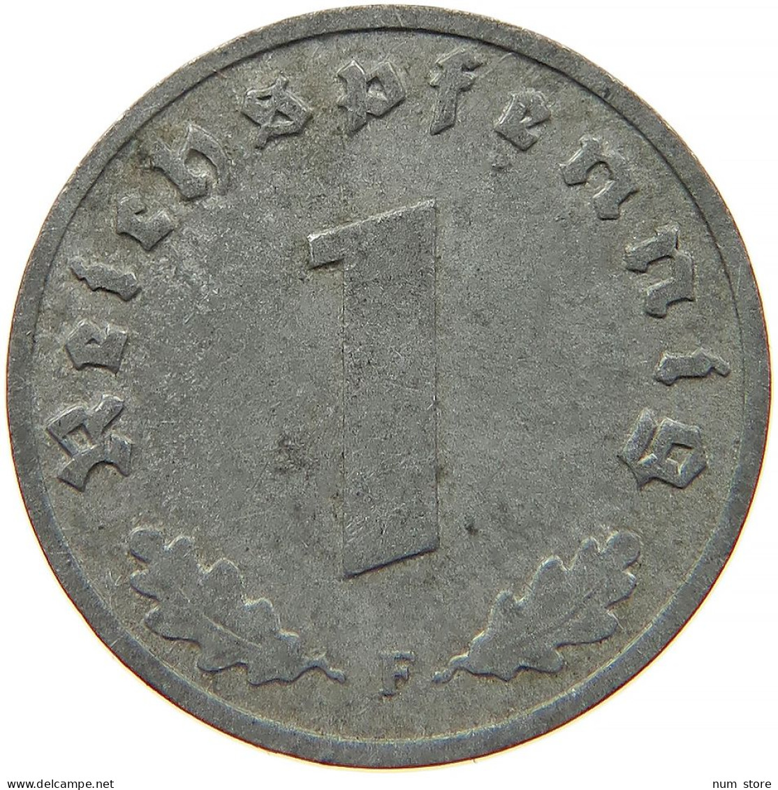 GERMANY 1 REICHSPFENNIG 1942 F #s091 0985 - 1 Reichspfennig