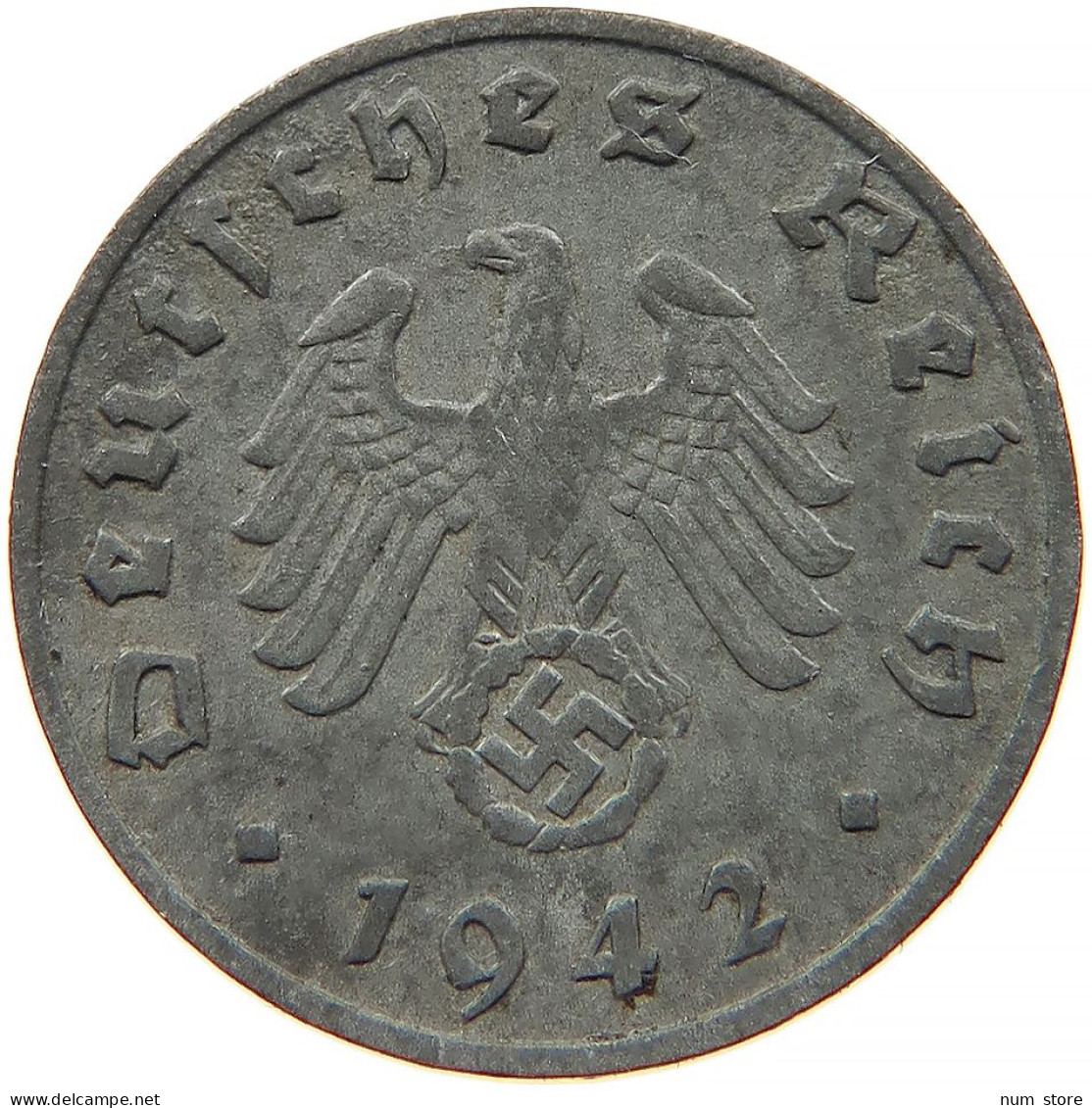GERMANY 1 REICHSPFENNIG 1942 F #s091 0985 - 1 Reichspfennig