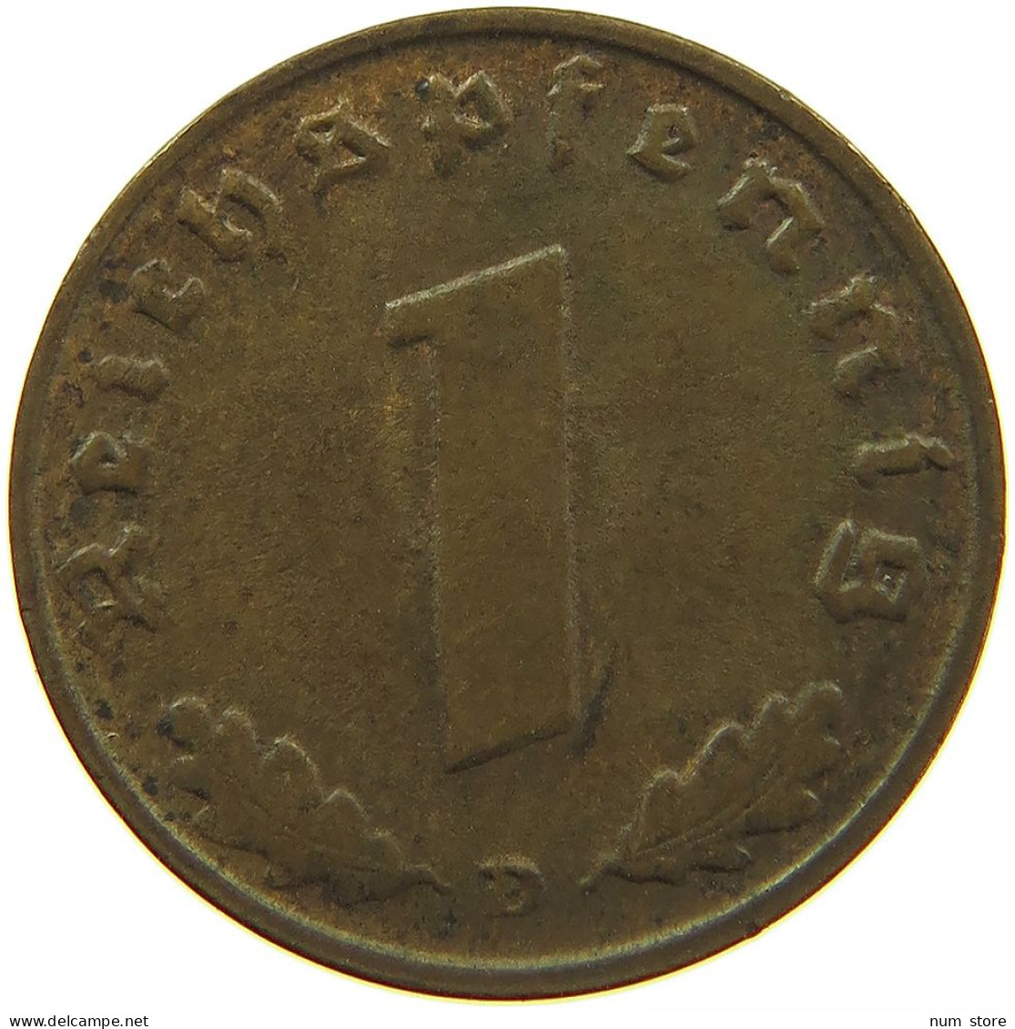 GERMANY 1 REICHSPFENNIG 1939 D5 #s096 0137 - 1 Reichspfennig
