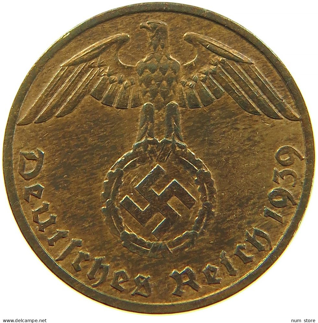 GERMANY 1 REICHSPFENNIG 1939 F #s096 0149 - 1 Reichspfennig