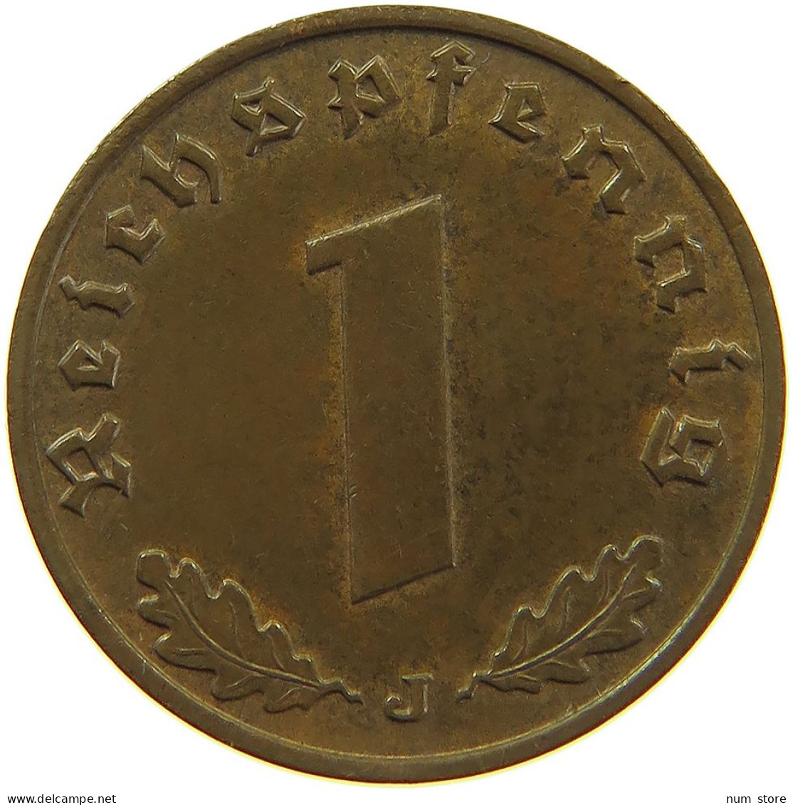 GERMANY 1 REICHSPFENNIG 1938 J #s096 0143 - 1 Reichspfennig