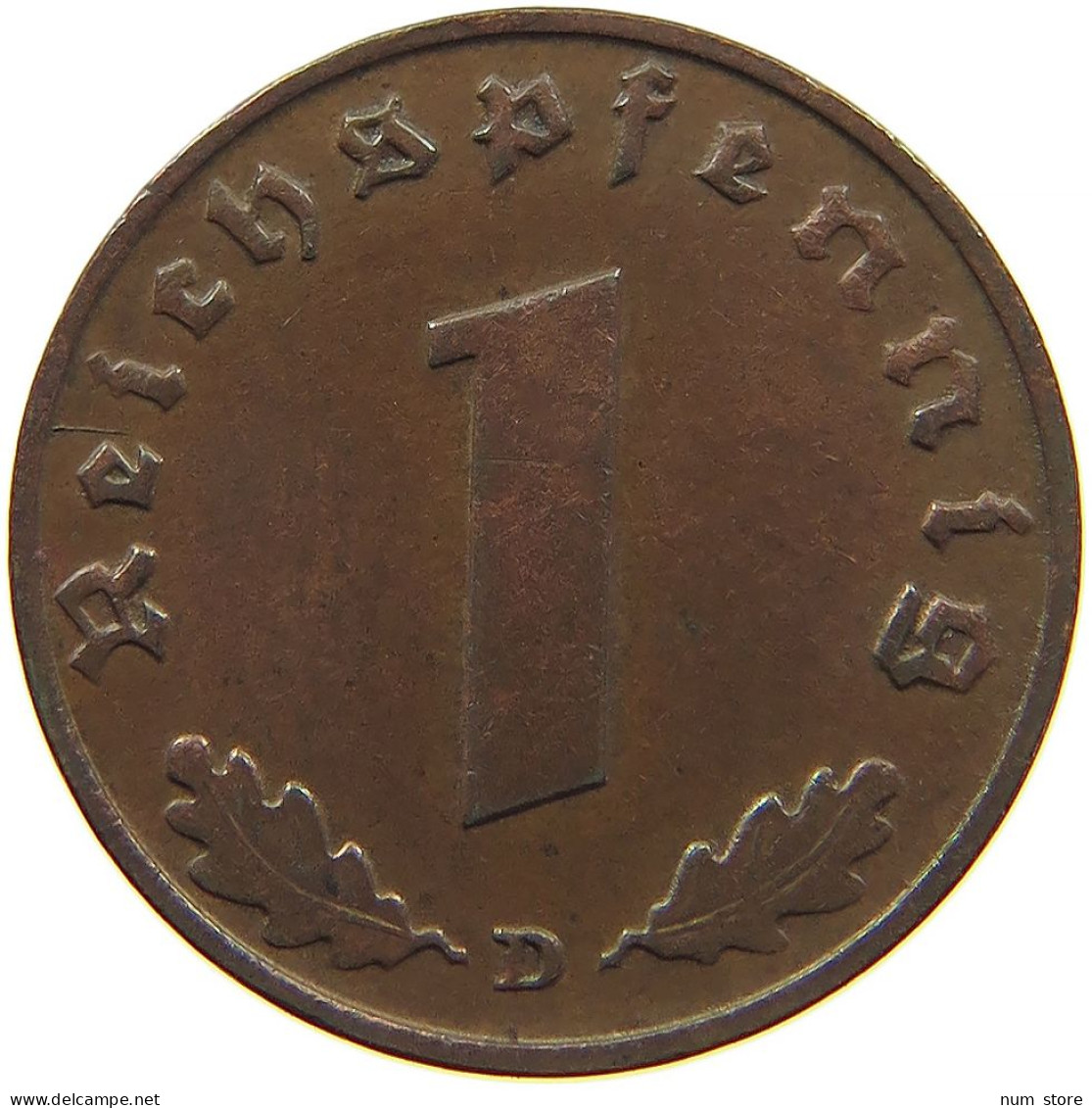 GERMANY 1 REICHSPFENNIG 1938 D #s096 0117 - 1 Reichspfennig